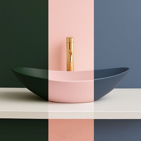 Bezvremenski umivaonik Rea Royal Olive Matt