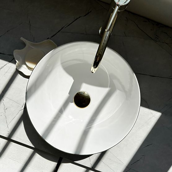 Bezvremenski umivaonik REA STELLA WHITE GOLD BRUSH