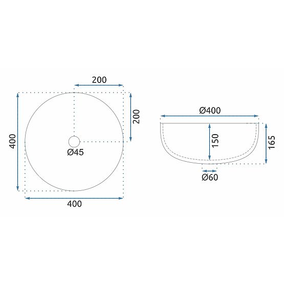 Bezvremenski umivaonik Rea Sue Transparent