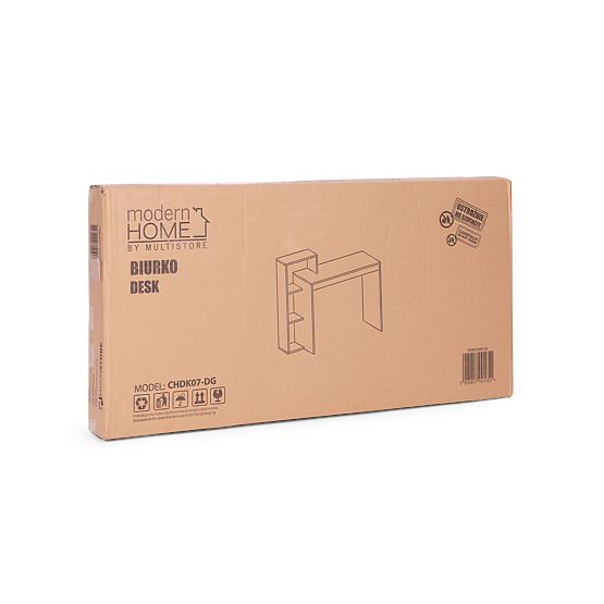 Bijelo-sivi uredski računalni stol + polica s 4 police