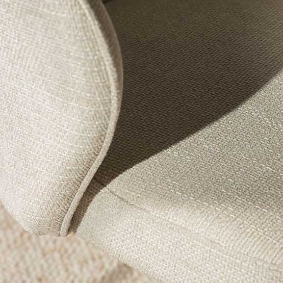 Blagovaonska stolica Avery svijetlo bež/crne noge