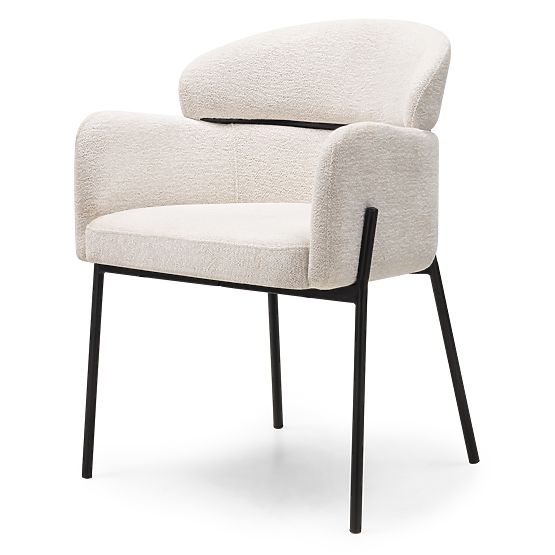 Blagovaonska stolica Granda, ecru/crne noge