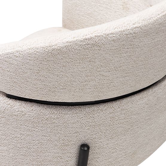 Blagovaonska stolica Granda, ecru/crne noge