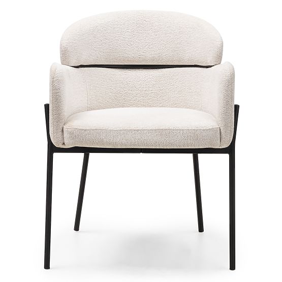 Blagovaonska stolica Granda, ecru/crne noge