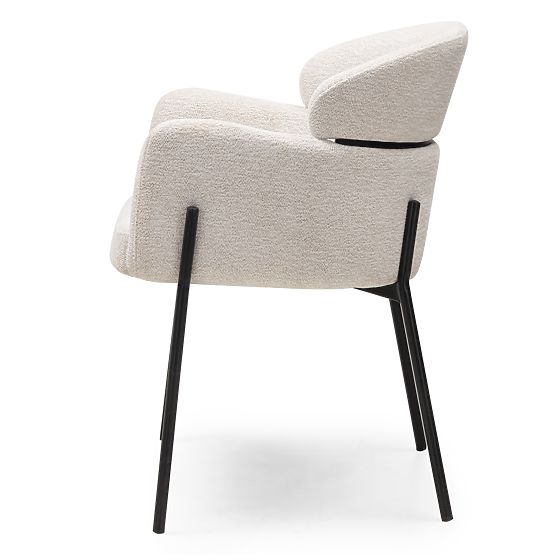 Blagovaonska stolica Granda, ecru/crne noge