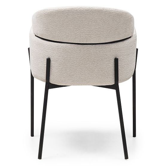 Blagovaonska stolica Granda, ecru/crne noge