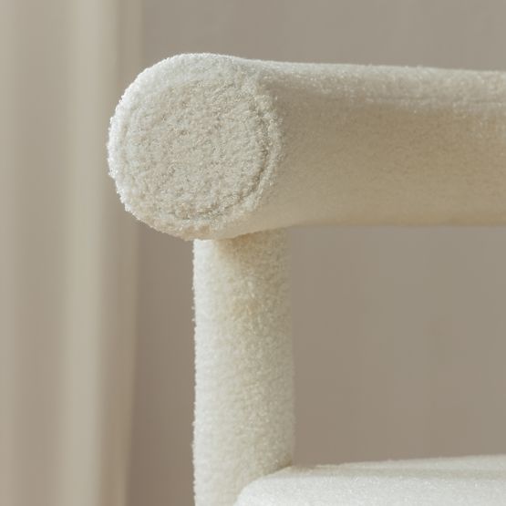 Blagovaonska stolica Pedro 2.0, ecru, boucle