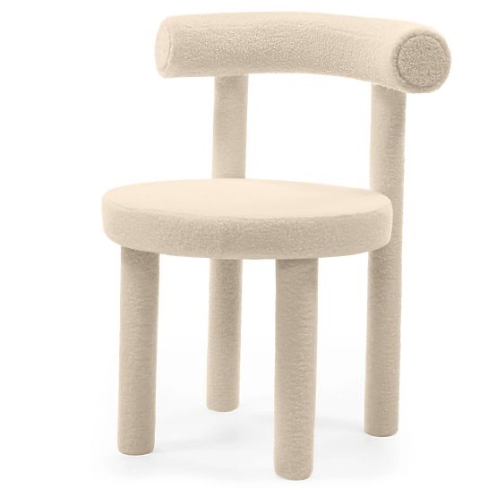 Blagovaonska stolica Pedro 2.0, krem, boucle