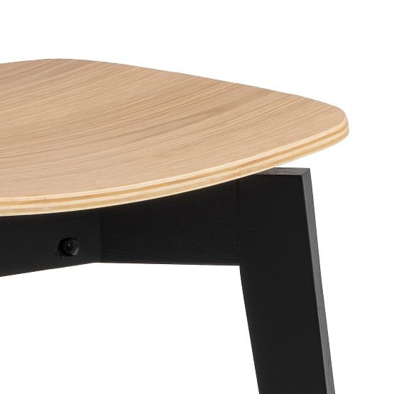 Blagovaonska stolica Roxby crna/hrast