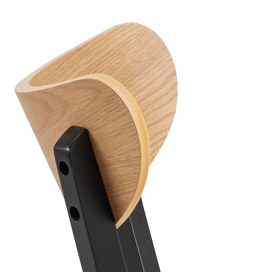 Blagovaonska stolica Roxby crna/hrast