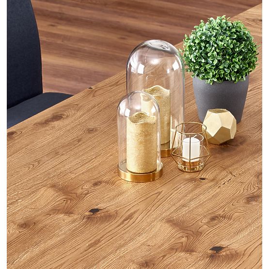 Blagovaonski stol PEREZ - svijetli hrast/crni