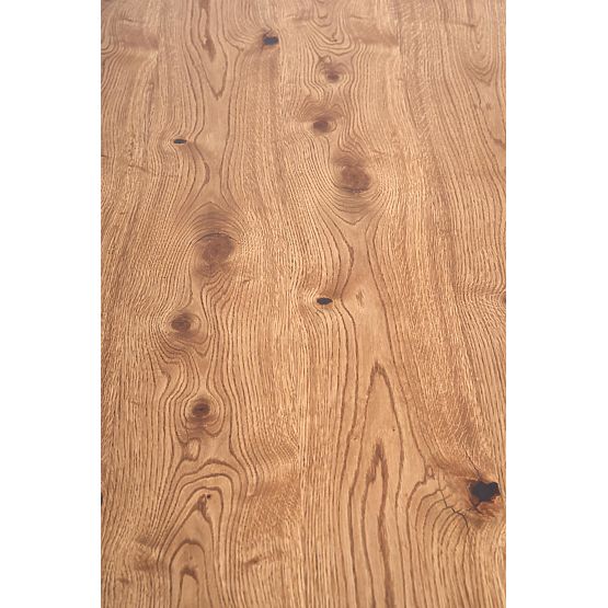 Blagovaonski stol PEREZ - svijetli hrast/crni