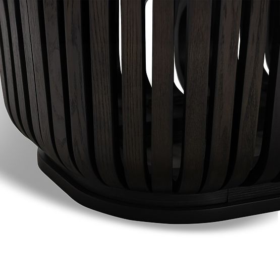 Blagovaonski stol s lamelama Araia crni jasen