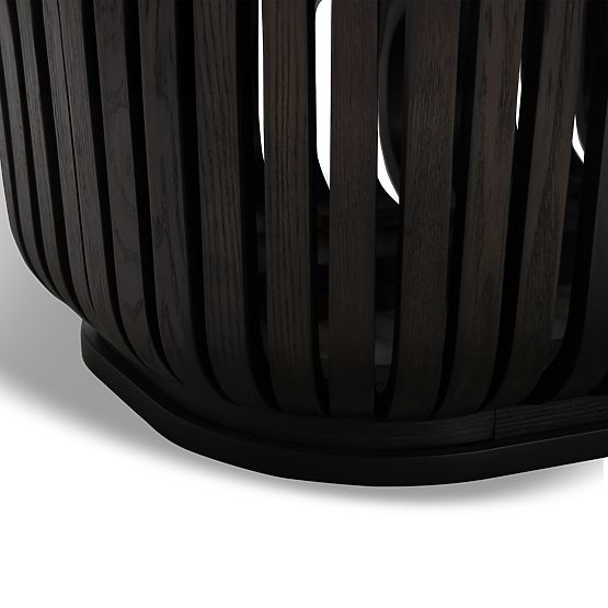 Blagovaonski stol s lamelama Araia crni jasen