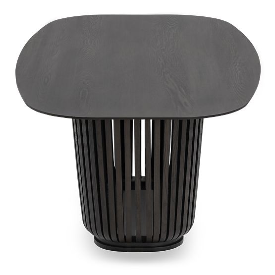 Blagovaonski stol s lamelama Araia crni jasen