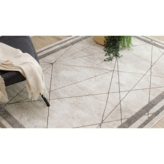 BLISS Z201Z128 tepih krem / bež - Okvir, geometrijski, moderan, strukturni