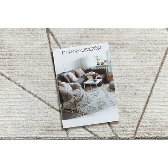 BLISS Z201Z128 tepih krem / bež - Okvir, geometrijski, moderan, strukturni