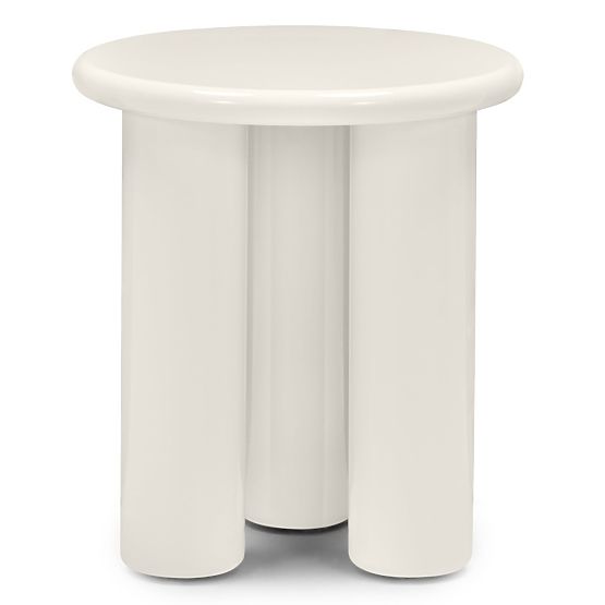 Bočni stolić Blair 40 cm, krem, sjajni