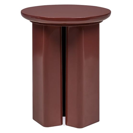 Bočni stolić Brie 40 cm, bordo/smeđi, sjajni