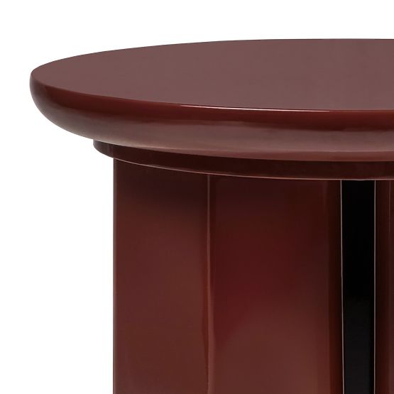 Bočni stolić Brie 40 cm, bordo/smeđi, sjajni