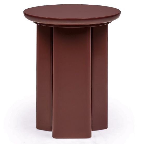 Bočni stolić Brie 40 cm, bordo/smeđi, sjajni