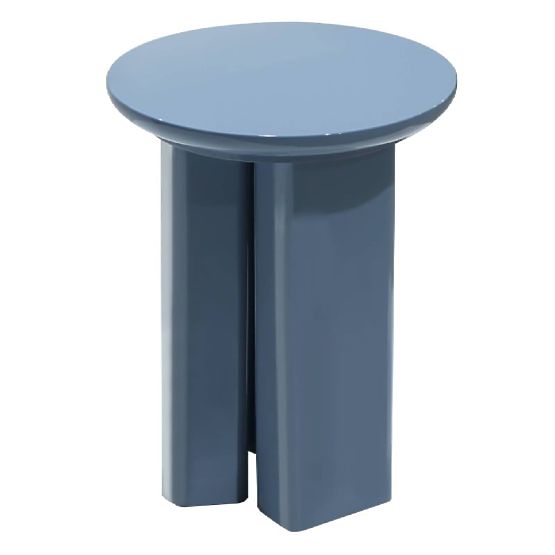 Bočni stolić Brie 40 cm, prigušena plava, sjajni