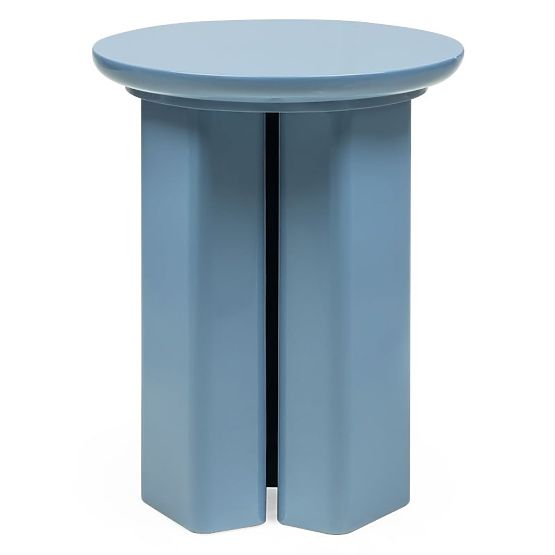Bočni stolić Brie 40 cm, prigušena plava, sjajni