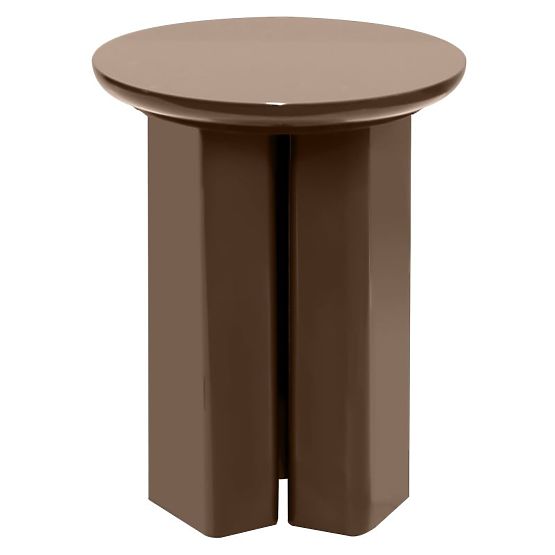 Bočni stolić Brie 40 cm, svijetlosmeđi, mocha, sjajni