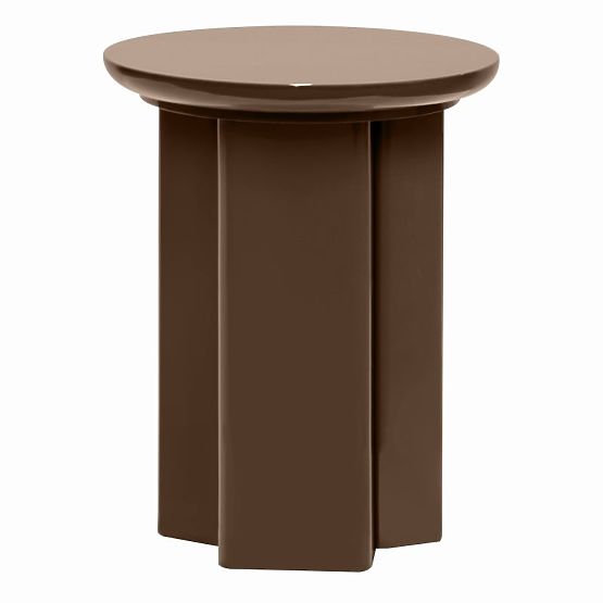 Bočni stolić Brie 40 cm, svijetlosmeđi, mocha, sjajni