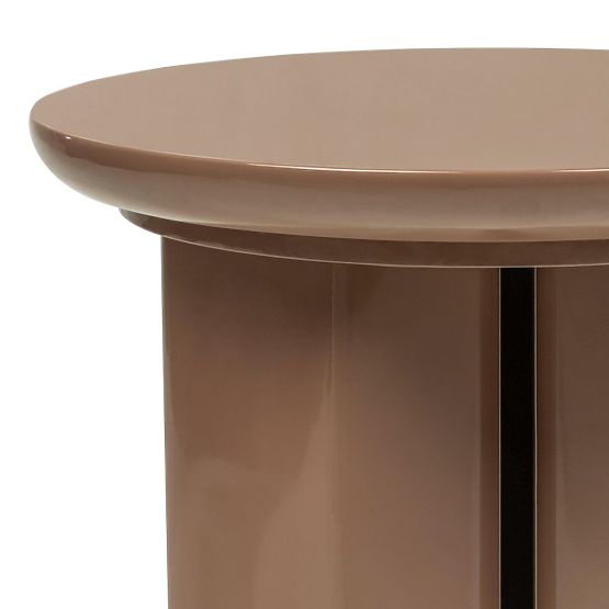 Bočni stolić Brie 40 cm, svijetlosmeđi, mocha, sjajni