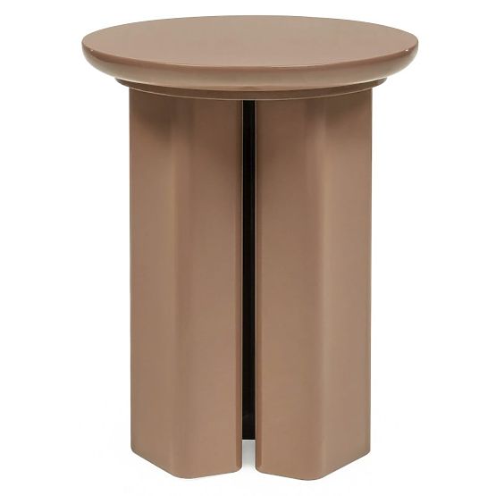 Bočni stolić Brie 40 cm, svijetlosmeđi, mocha, sjajni
