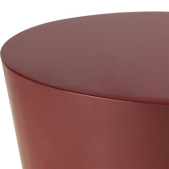 Bočni stolić Eclipso, 40 cm, bordo-smeđi, sjajni