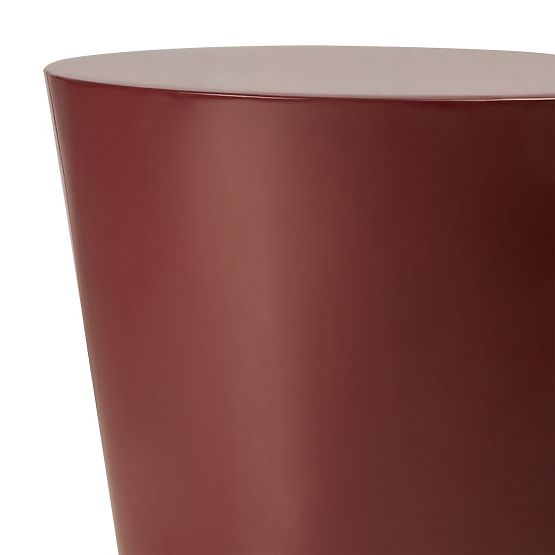 Bočni stolić Eclipso, 40 cm, bordo-smeđi, sjajni