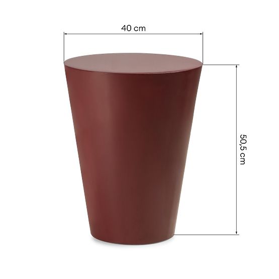 Bočni stolić Eclipso, 40 cm, bordo-smeđi, sjajni