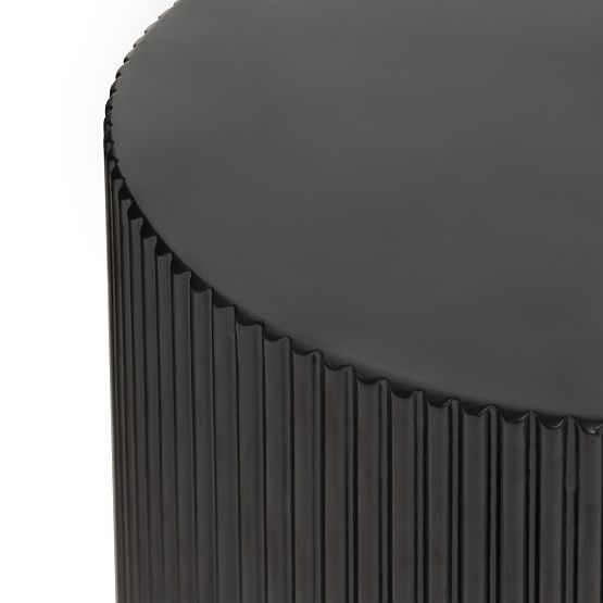 Bočni stolić Ermanno, 35 cm, crni, s utorima