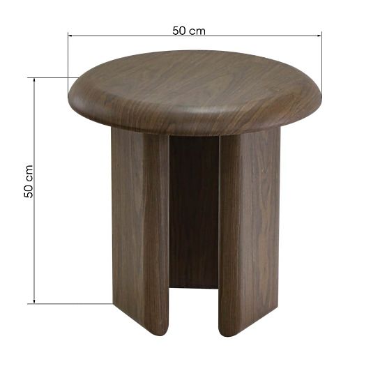 Bočni stolić Keo 50 cm, tamni orah