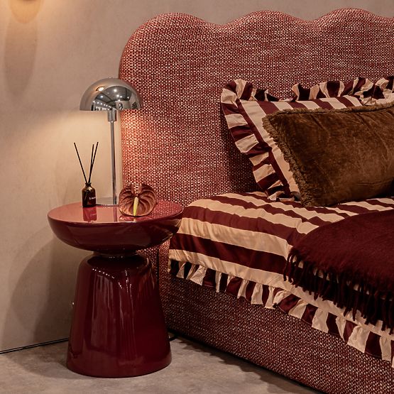 Bočni stolić Logan 40 cm, burgund/trešnja, sjajni