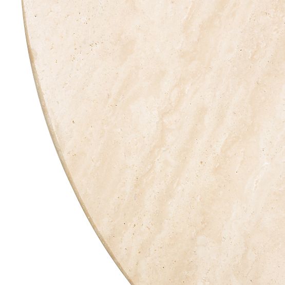 Bočni stolić Medley 50 cm, okrugli, travertin/jasen