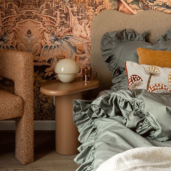 Bočni stolić Monaco cimet, mat, zaobljeni oblici