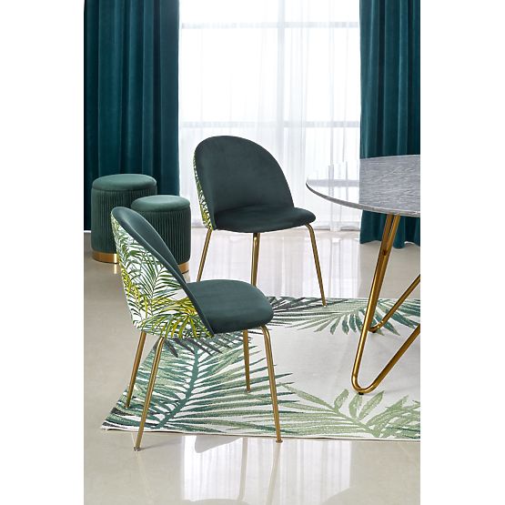 BONELLO stol, ploča - sivi mramor, noge - zlatne (2p=1ks)