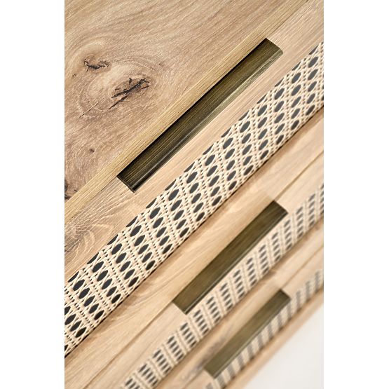 BORNEO KM-2 komoda hrast artisan/crna