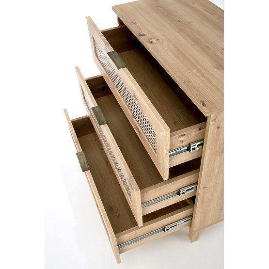 BORNEO KM-2 komoda hrast artisan/crna