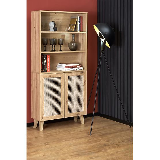 BORNEO REG-1 polica hrast artisan/crna (2p=1ks)