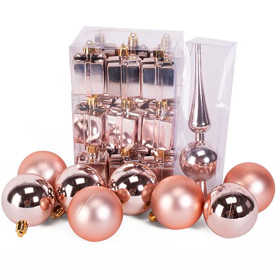 BOŽIĆNE KUGLE MIX 311437 ružičasta