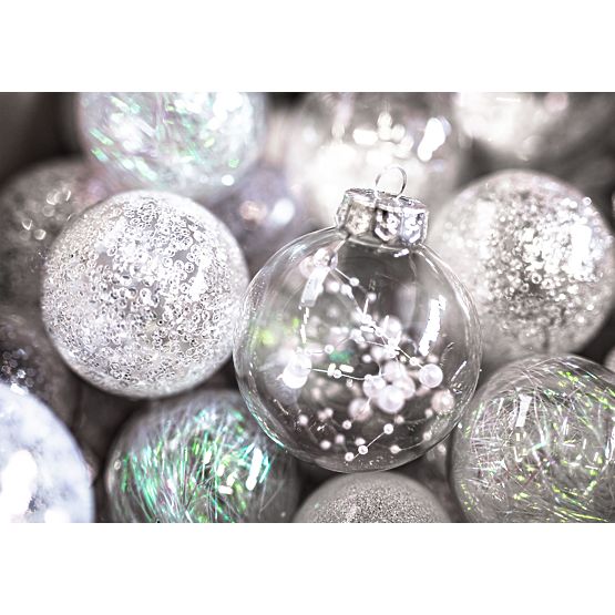 Božićni ukrasi bijeli 30 kom sysd1688-057