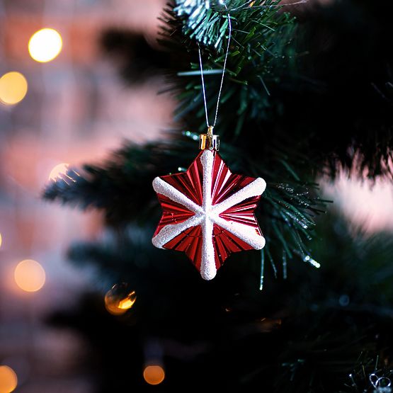 BOŽIĆNI UKRASI CRVENO BIJELI 78 KOM SYSD1688-113