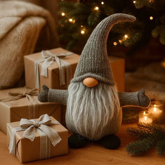 Božićni vilenjak 35 cm YX045 SIVI