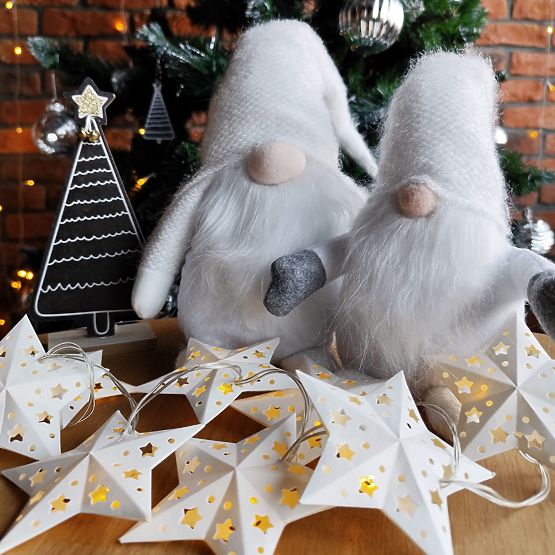 Božićni vilenjak YX068 50cm Bijeli