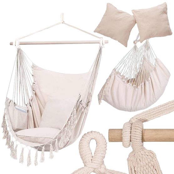 Brazilska viseća stolica BAHIO bež