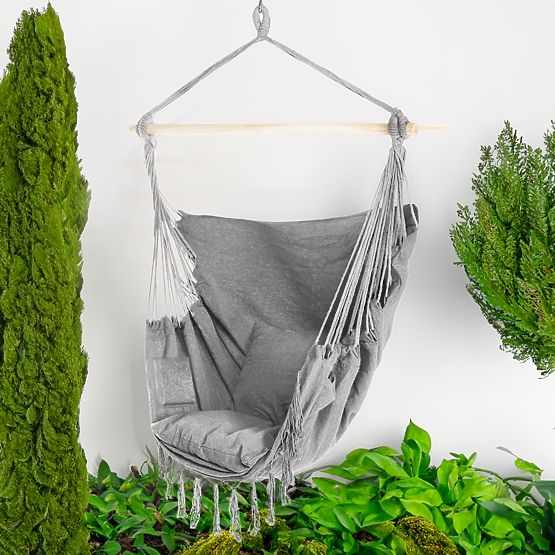 Brazilska viseća stolica BAHIO siva